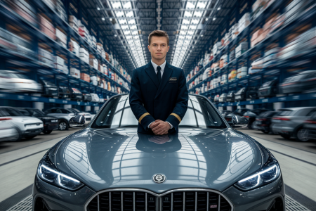 conducteur-tenue-voiture-moderne-cour
