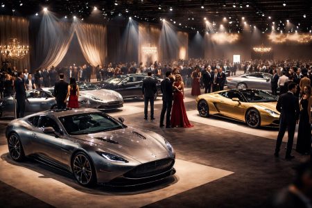 voitures-luxe-exposition-visiteurs-elegants