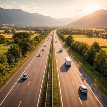 autoroute-paysage-montagnes-champs-soleil