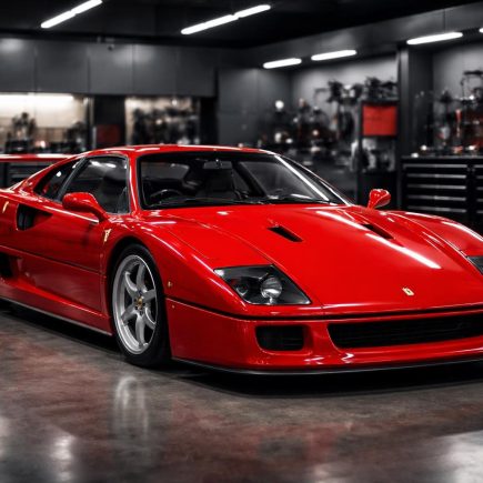 ferrari-f40-rouge-garage-moderne