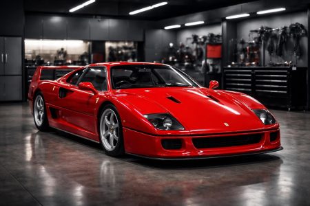 ferrari-f40-rouge-garage-moderne