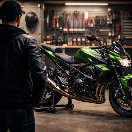 motard-kawasaki-garage-outils-flous